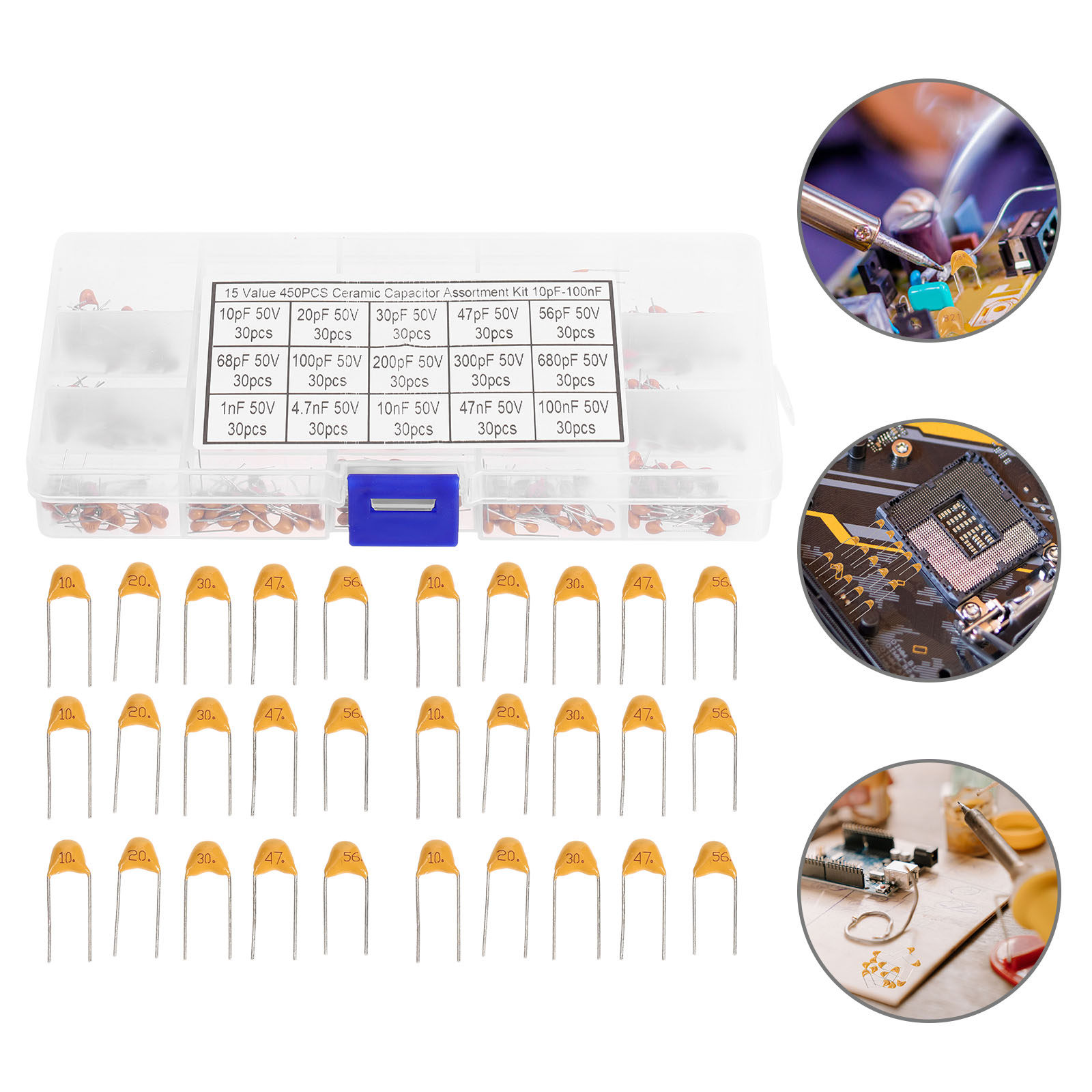 Electronics Repair Hobby - 1Set Premium Ceramic Capacitor Assortment 50V