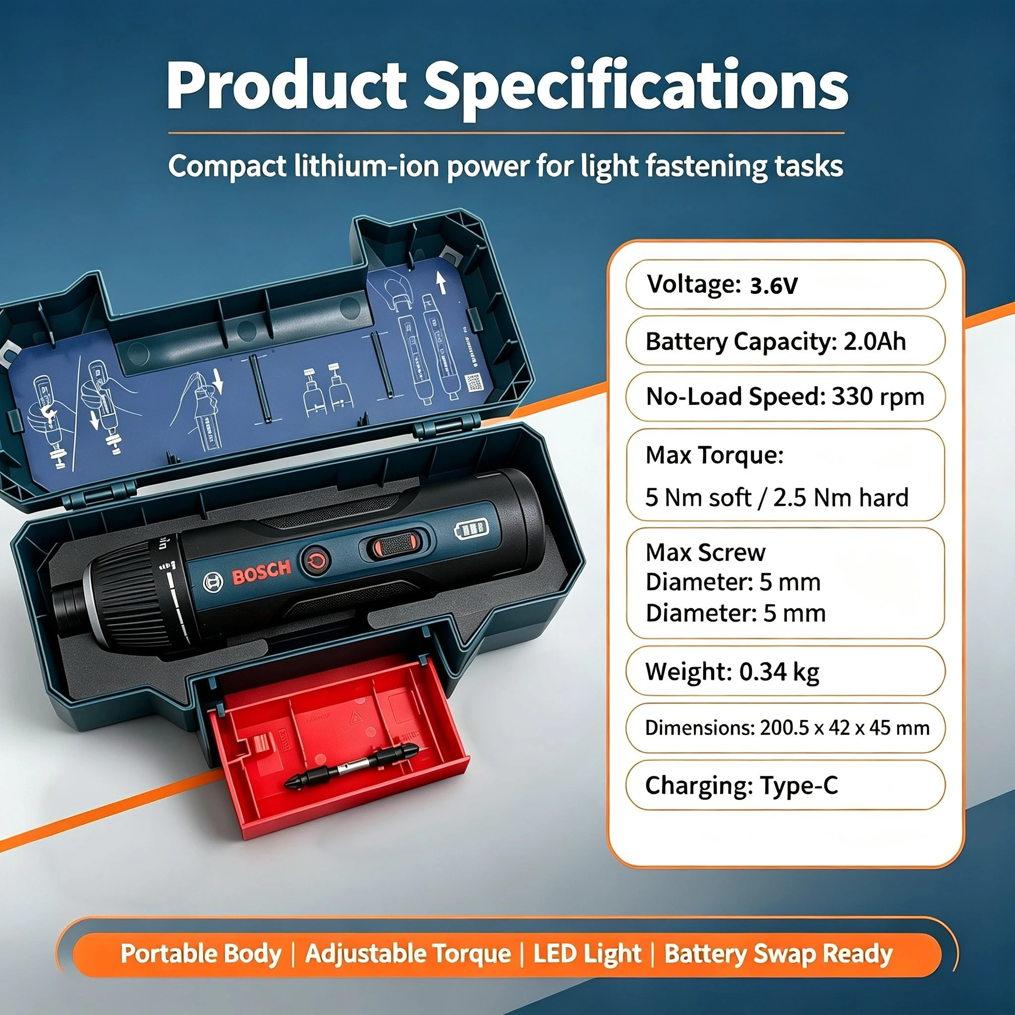 Bosch GSD4V-5 3.6V Cordless El - Electronics Repair Tools recension och pris